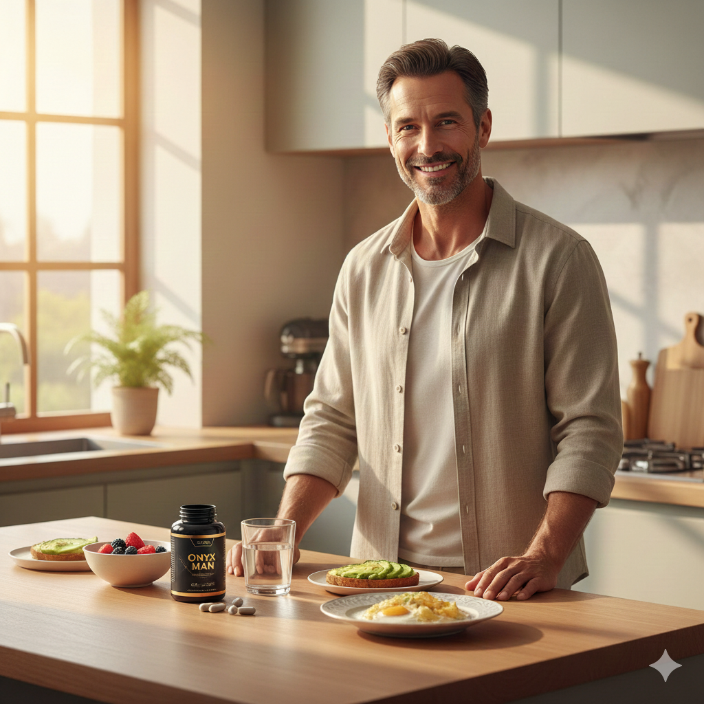 Infografía de la rutina diaria de ONYX MAN